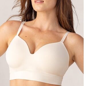 Shapermint Essentials Supportive Comfort Wireless Shaping Bra Sz M Chai